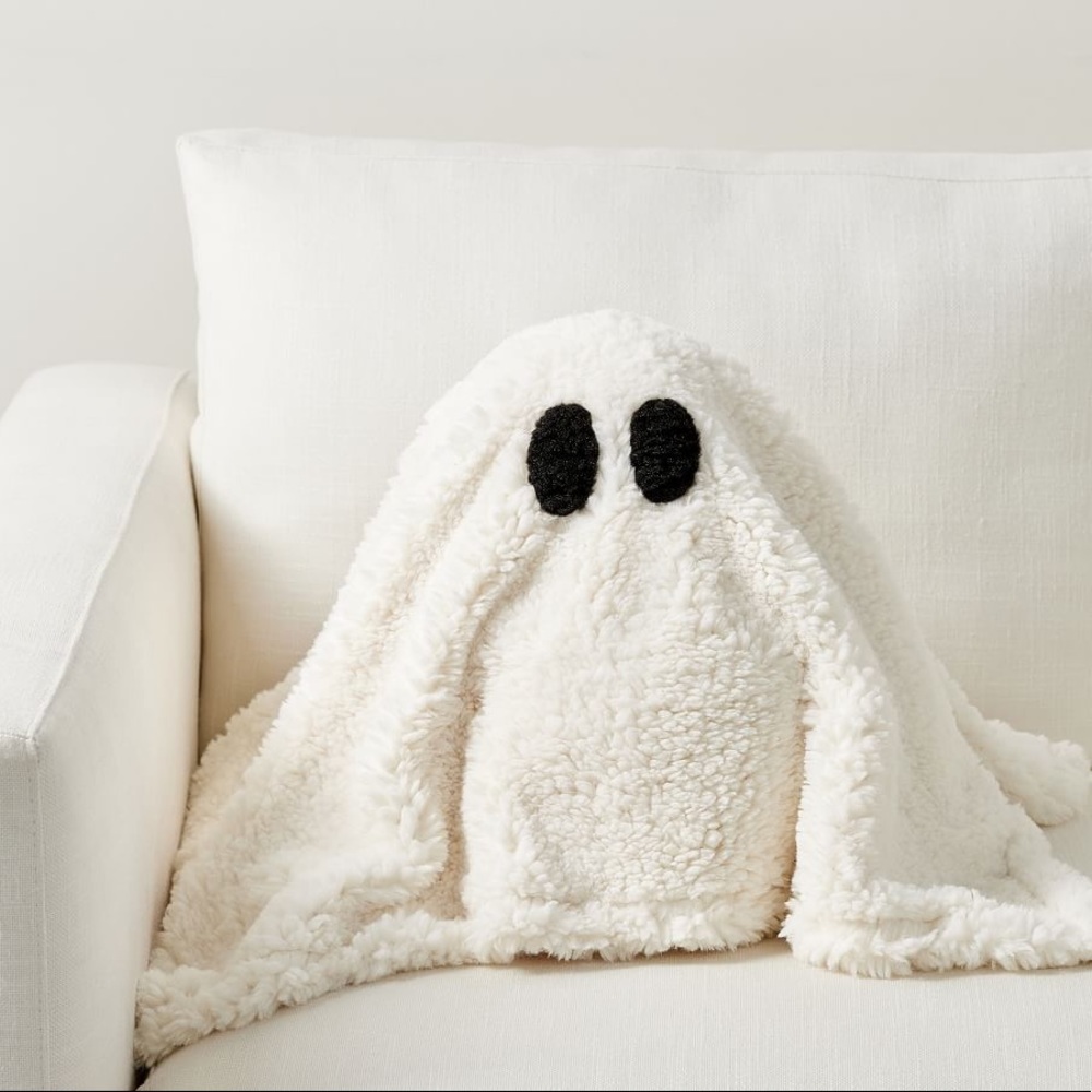 Pottery Barn Spooky and Cute Gus The Ghoulish Ghost Cuddle Decorative Pi…